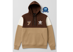 Premium Colour-Block  Hoodies Brown Edition & Nevi Blue