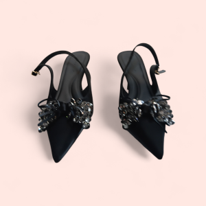 Elegant Crystal Slingback High Heel