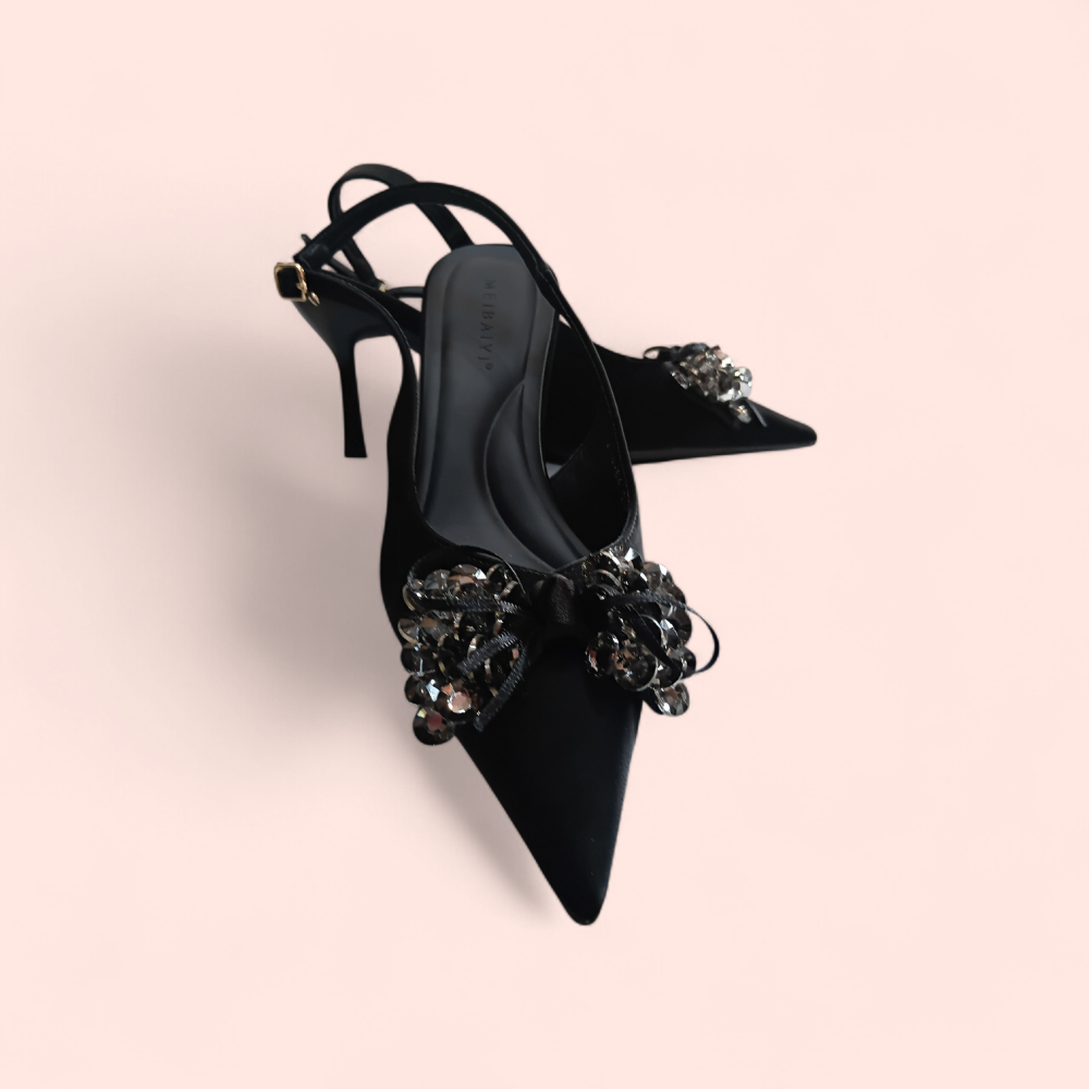 Elegant Crystal Slingback High Heel