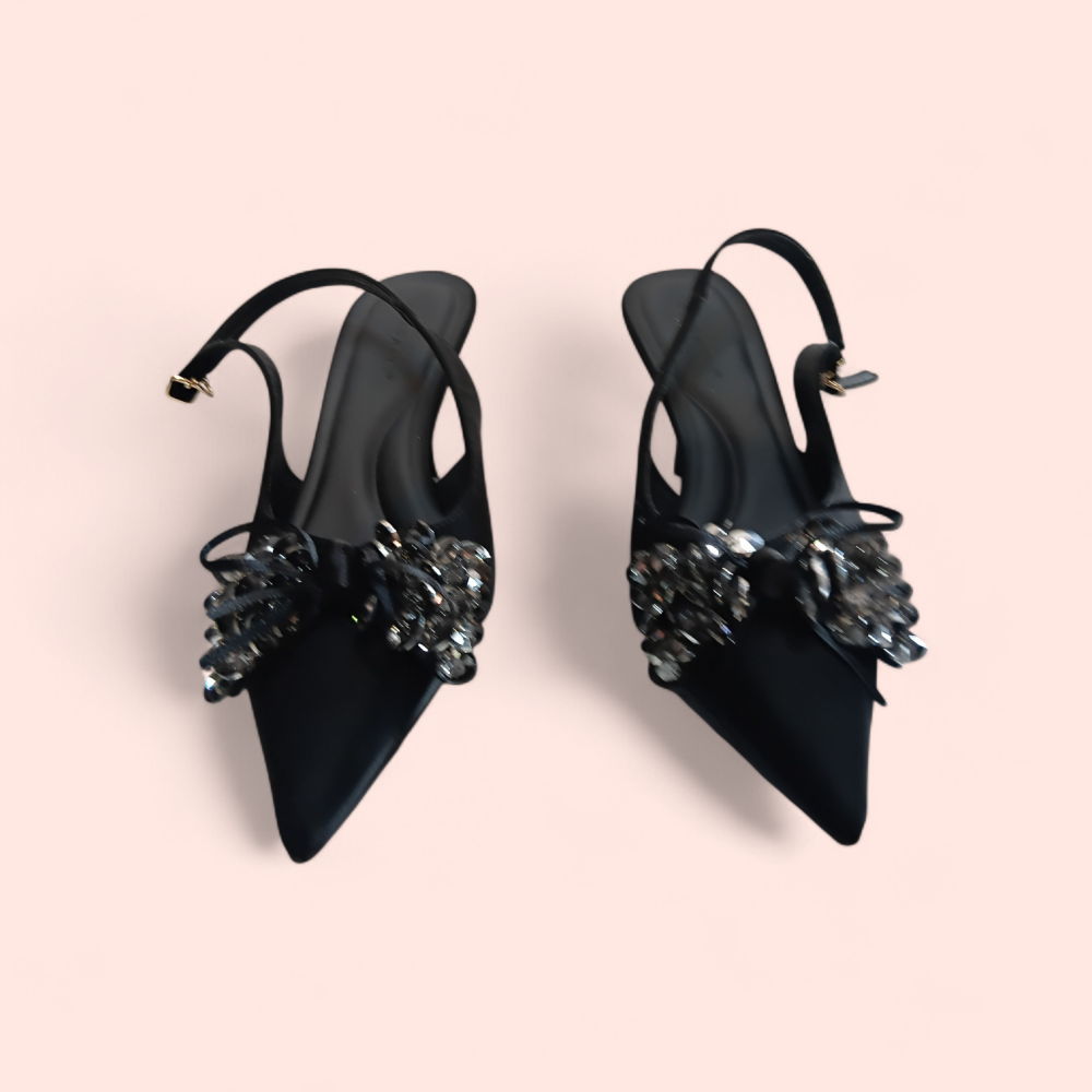 Elegant Crystal Slingback High Heel