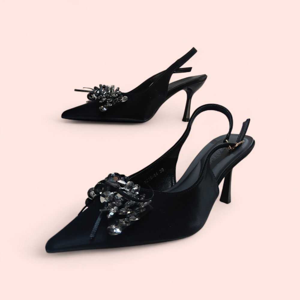 Elegant Crystal Slingback High Heel