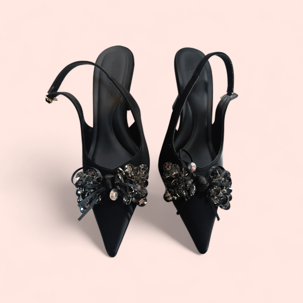 Elegant Crystal Slingback High Heel