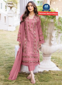 Pakistani Baris 4 Piece - Premium Embroidered Dress For Women